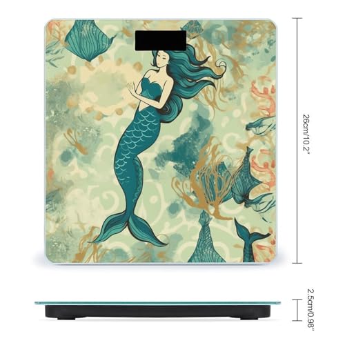 Báscula de baño digital con diseño retro 400 lb y pantalla LCD miniatura 2