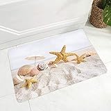 OPLJ Schöne Landschaft Fußmatte rutschfeste weiche Sea Star Bedruckte weiche Teppich Dekor Strand Boden Türmatte für Flur Küche Zimmer A16 40x60cm