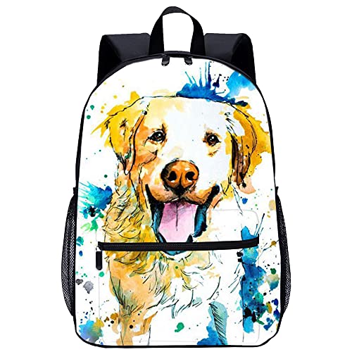 Sac à dos imprimé en 3D motif chien - Cartable scolaire pour adolescents filles et garçons