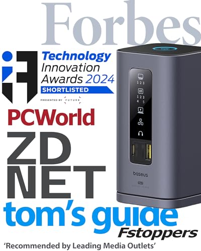 undefined Baseus SpaceMate(MAC) Docking Station, USB C Docking Station 3 Monitors with 4K HDMI, 10Gbps USB Ports, 100W PD, Gigabit Ethernet, Audio, Laptop Docking Station for Mac & Win の商品画像 4