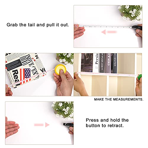 Dicuno Tape Measure Retractable, Soft Measuring Tape For Body Sewing Tailor Cloth Fabric Craft, 60 Inch/1.5M Black Dual Sided Measurements Tape, Small Pocket Size, 1 Pack #TOP5