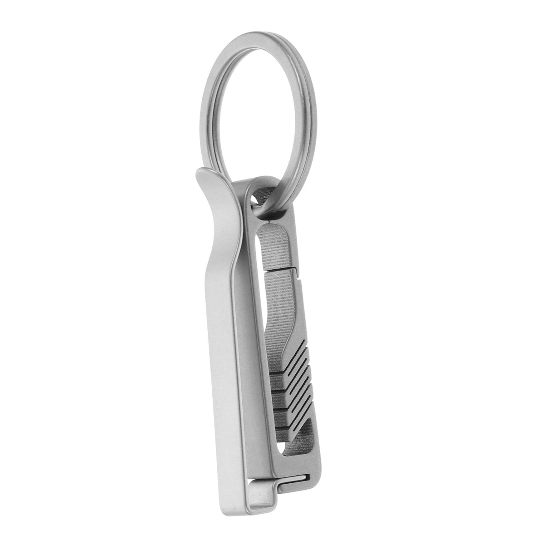 Sosoport Titan Schlüsselanhänger Karabiner Clip Aus Titanlegierung Leichter Karabinerhaken Mit Sicherer Klickfunktion Duty Gürtel Zubehör Für Männer Tragbarer Schlüsselring Für Taschen Und Gürtel