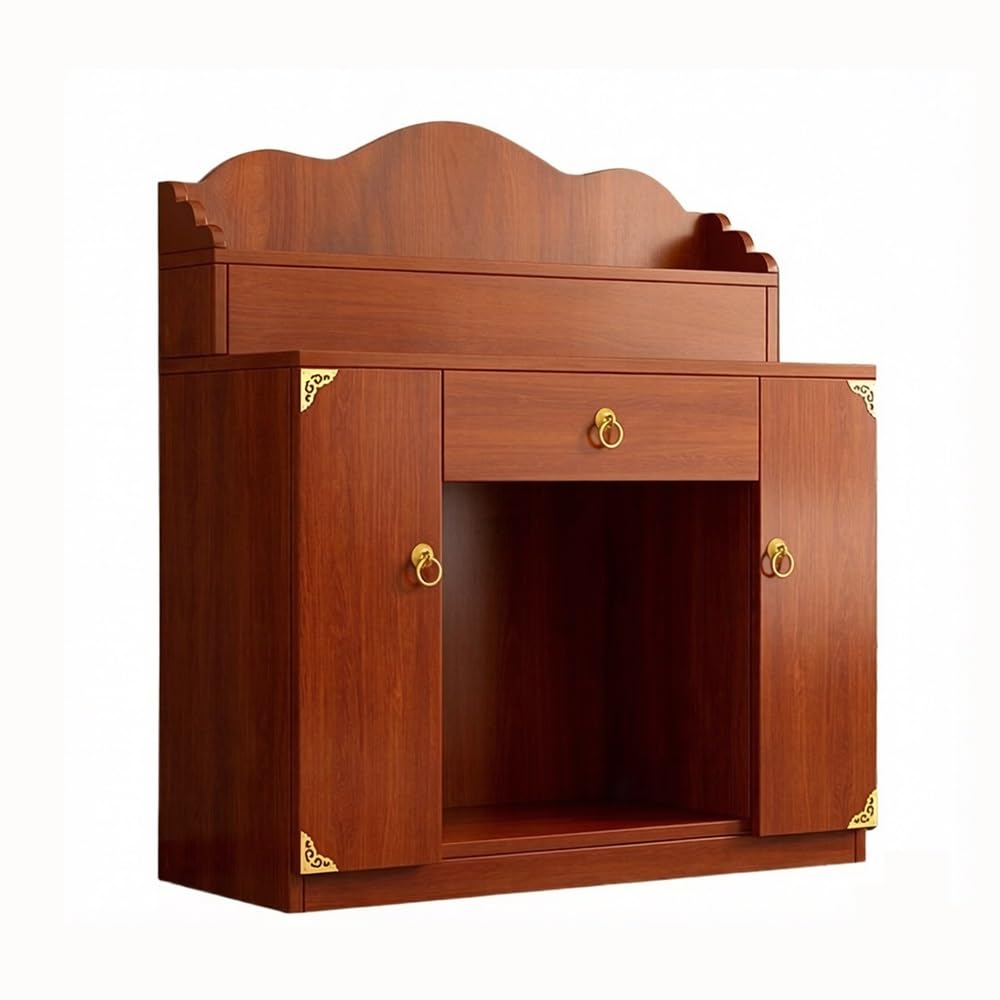 XUJUAN-0227 Chinese Shrine Altar Table Home Altar Cabinet Spirit Table for Worship(Red,Small)