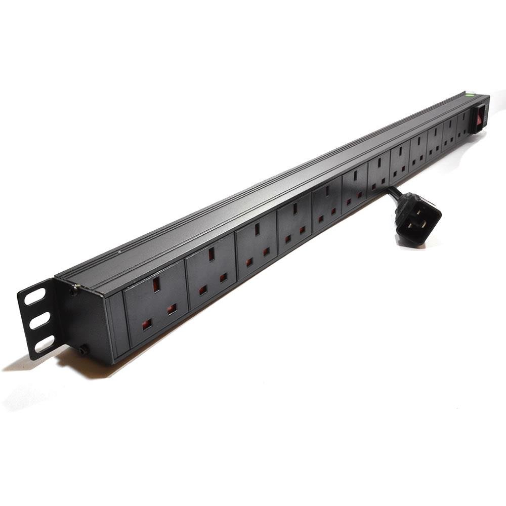 Dynamode PDU-12WS-V-UK-IEC20 12 Way Vertical UK 13A Switched PDU