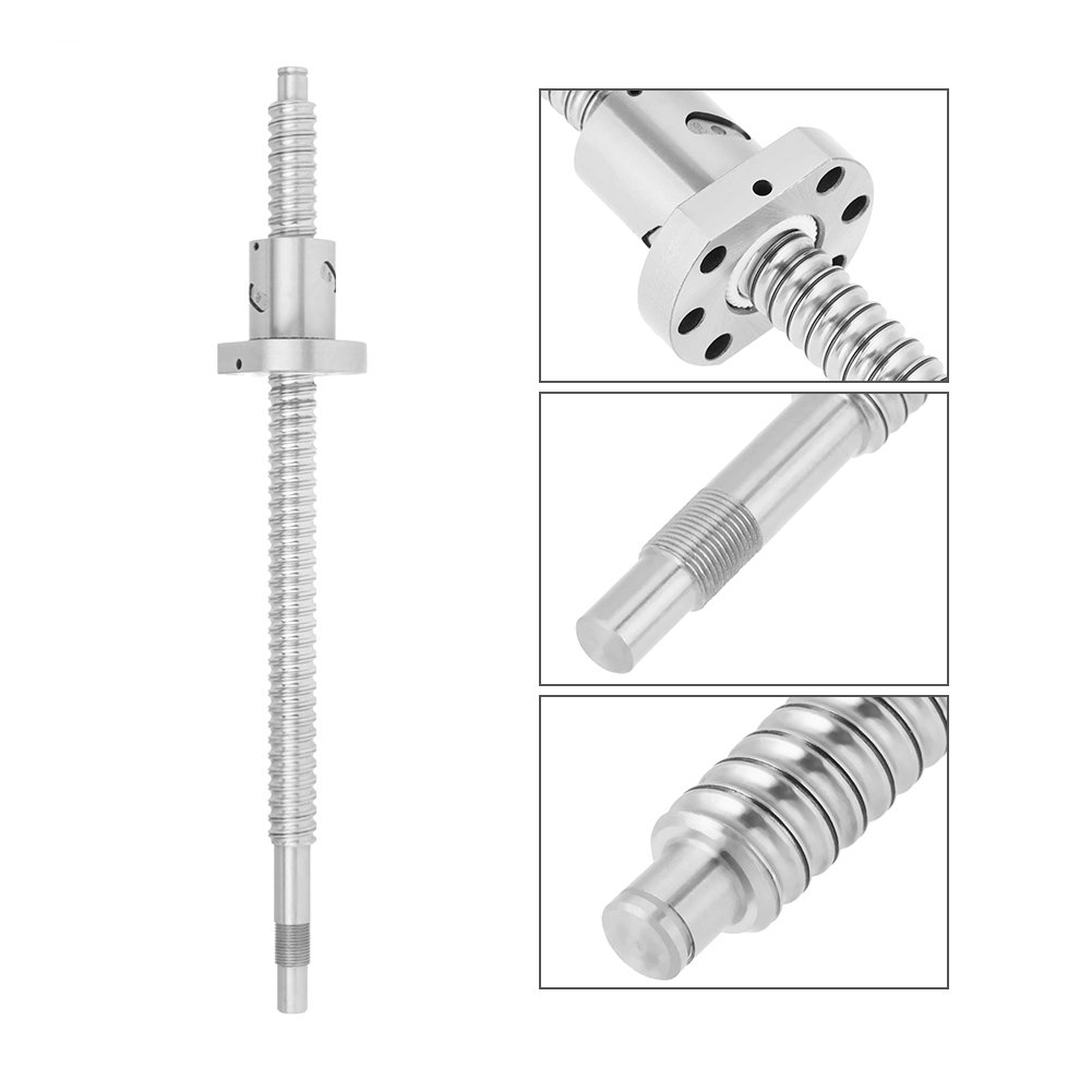 Tornillo de Bola Antiretroceso CNC SFU1605, Movimiento Lineal 300 mm con Tuerca de Bloqueo