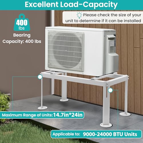 ππ₯ππ§πππ Mini Split Stand, Mini Split Stand Ground Mount for 9,000-24,000 BTU, Heavy Duty Mini Split Ground Stand, Mini Split AC Unit Stand Support Up To 400 lbs Mini Split Condenser Stand