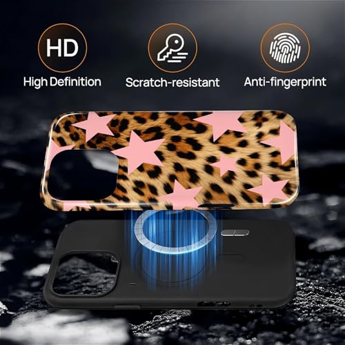 Coque iPhone 16 Pro paillettes rose et léopard compatible MagSafe antichoc - 4