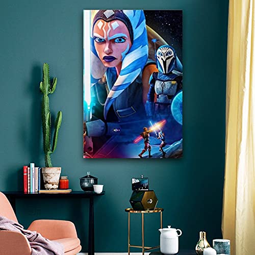 KASUP Star Wars The Mandalorian Ahsoka Tano kunst poster Canvas decoratief schilderij Studie Office 16 "×24" (40 * 60cm) - Afbeelding 3