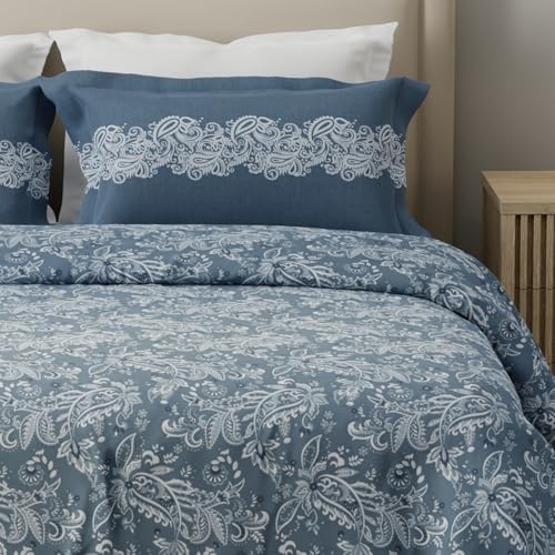 Image of Layers 100% Cotton for Double Size Bed | 120 TC Ethnic Print, Soft, Breathable, Machine Washable Bedsheet with 2 Pillow Covers | Forever Collection (224 x 254 cm) - Grey
