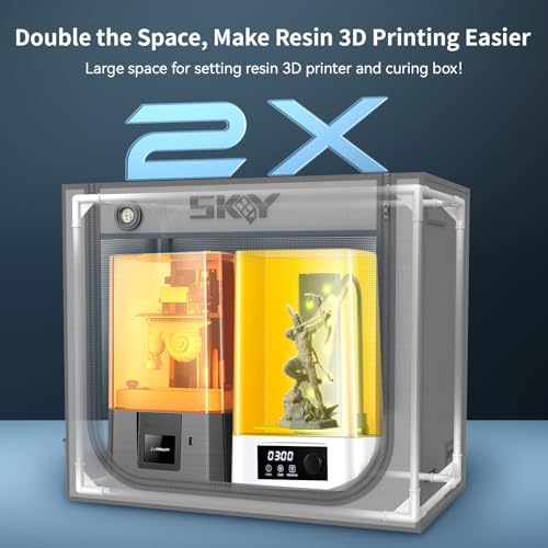 SKOUPHY Double Space Resin 3D Enclosure with Ventilation Kit LED Light Detail