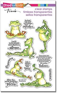 Stampendous Frog Yoga Perfectly Clear Stamp Set,4" X 6"