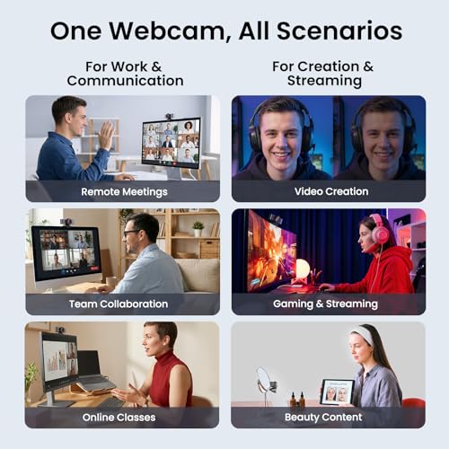 Image of eMeet C960 4K AI Tracking Webcam for PC & Laptop, Sony Sensor, Autofocus, Triple Microphone Array, Gesture Control, Streaming Camera for OBS, Twitch, Zoom, Teams & Switch 2