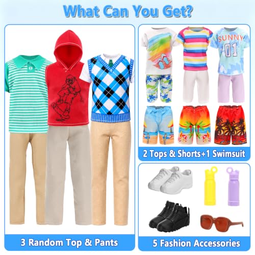 Lot 16 Pcs Doll Clothes and Accories for 12 Inch Boy Doll Outfit - image 4