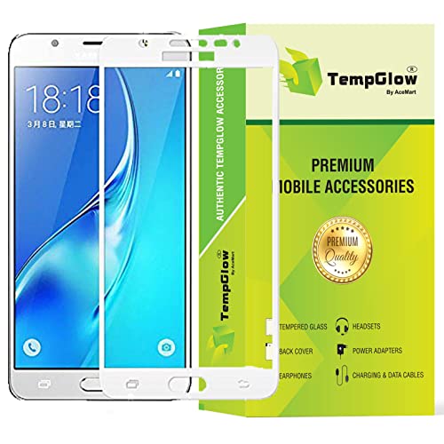 Image of Screen Protector for Samsung Galaxy J7 Prime | J7 Prime 2 (White) Tempered Glass Edge-to-Edge 6D Screen Guard With Installation Kit