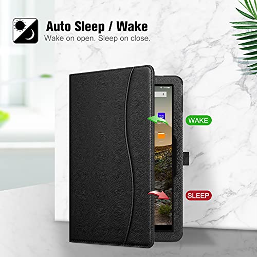 Fintie Case For All-New Amazon Fire Hd 10 And Fire Hd 10 Plus Tablet (Only Compatible With 11Th Generation 2021 Release) - [Multi-Angle] Stand Cover With Pocket Auto Wake/Sleep, Black #TOP2
