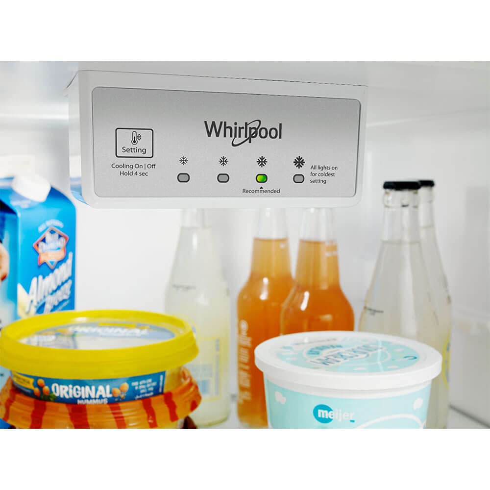 Whirlpool 28" Stainless Steel Top-Freezer Refrigerator on Fridge.com - View 5