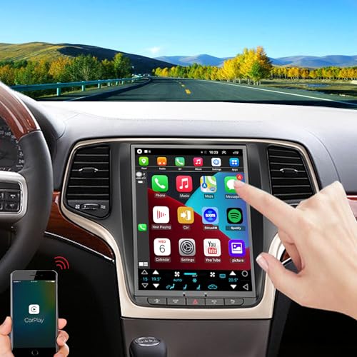 for Jeep Grand Cherokee Radio Upgrade 2014 2015 2016 2017,Android Stereo Replacement,Carplay and Android Auto,Support Factory fuctions,9.7inch IPS Touch Screen