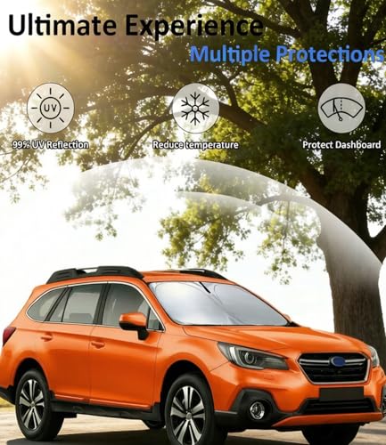 Image of Windshield Sun Shade for Subaru Outback 2020-2026 Accessories | Car Front Window Sun Visor & Heat Shield | 240T Sunshade Protection Blocks UV Rays Keep Your Car Cooler