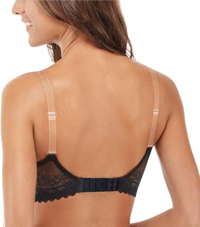Invisible Clear Bra Strap Non-Slip Adjustable Bra Strap Soft 2 Pair Transparent Shoulder Strap image 4