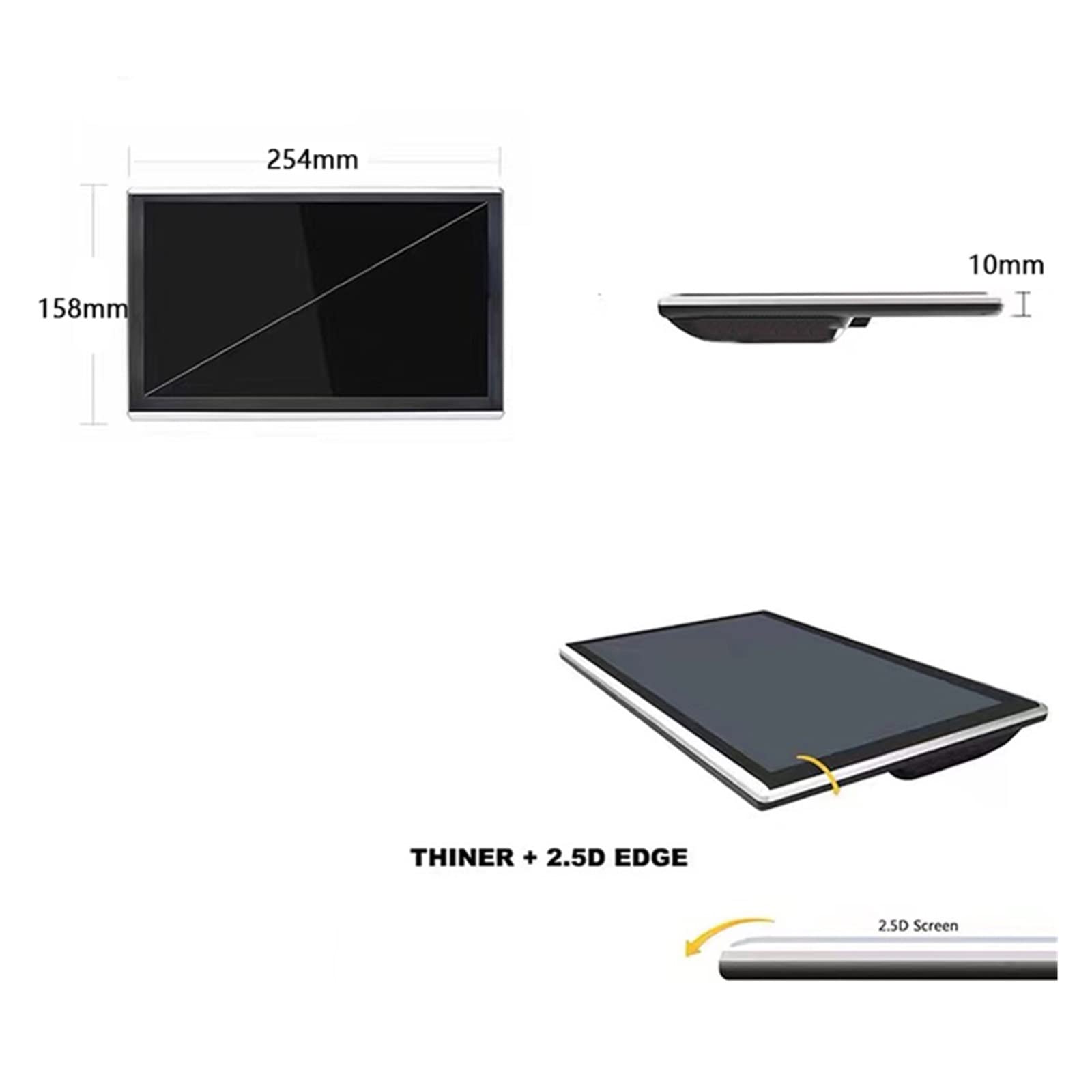 HD 4K Monitor samochodowy zagłówek z ekranem dotykowym 9/10 Cal Auto Wyświetlacz tylnego siedzenia Samochodowe odtwarzacze wideo Rodzinne wycieczki(9 Inch 1 pcs)