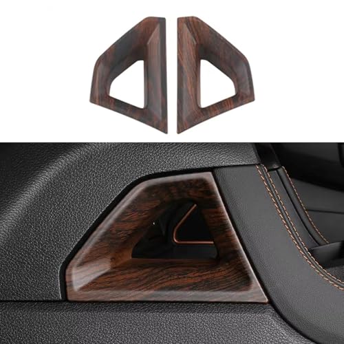 ushilife Center Console Side Decoration Frame Protective Cover Compatible with Ford Ranger 2023 2024 2025, Interior Trim Cover ABS Car Accessories (Wood Grain)