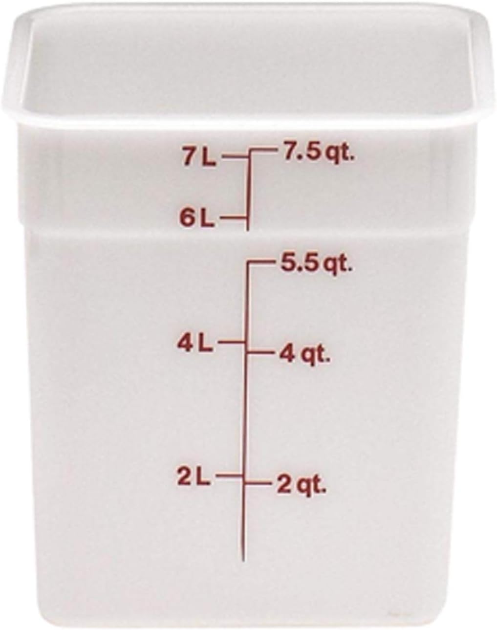 8SFSP148 White Poly 8 Qt Cam-Square Container