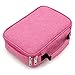 BTSKYHigh Capacity Zipper Pens Pencil Case- Multi-Functional Stationery Pencil Pouch 72 Slots Colored Pencil Case Portable Pencil Bags with 2 Removable Sleeves(Pink)