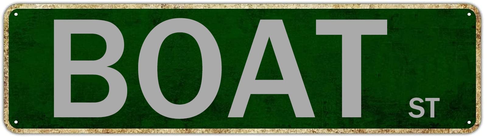 Boat St Retro Tin Signs Aluminum Metal Plaque Quotes Exit Home Kitchen Garden Non-Fade Pub Club Decor 4x16 Inch
