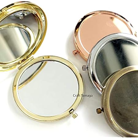 Amazon Craft Tamago 1個 レジン用土台 コンパクトミラー 丸型 70mm ニッケルシルバー アクセサリーパーツ 通販
