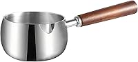 IMEEA 17oz SUS304 Stainless Steel Milk Butter Warmer Pot with Wooden Handle - Single Serving Saucepan for Milk, Butter, Sauces