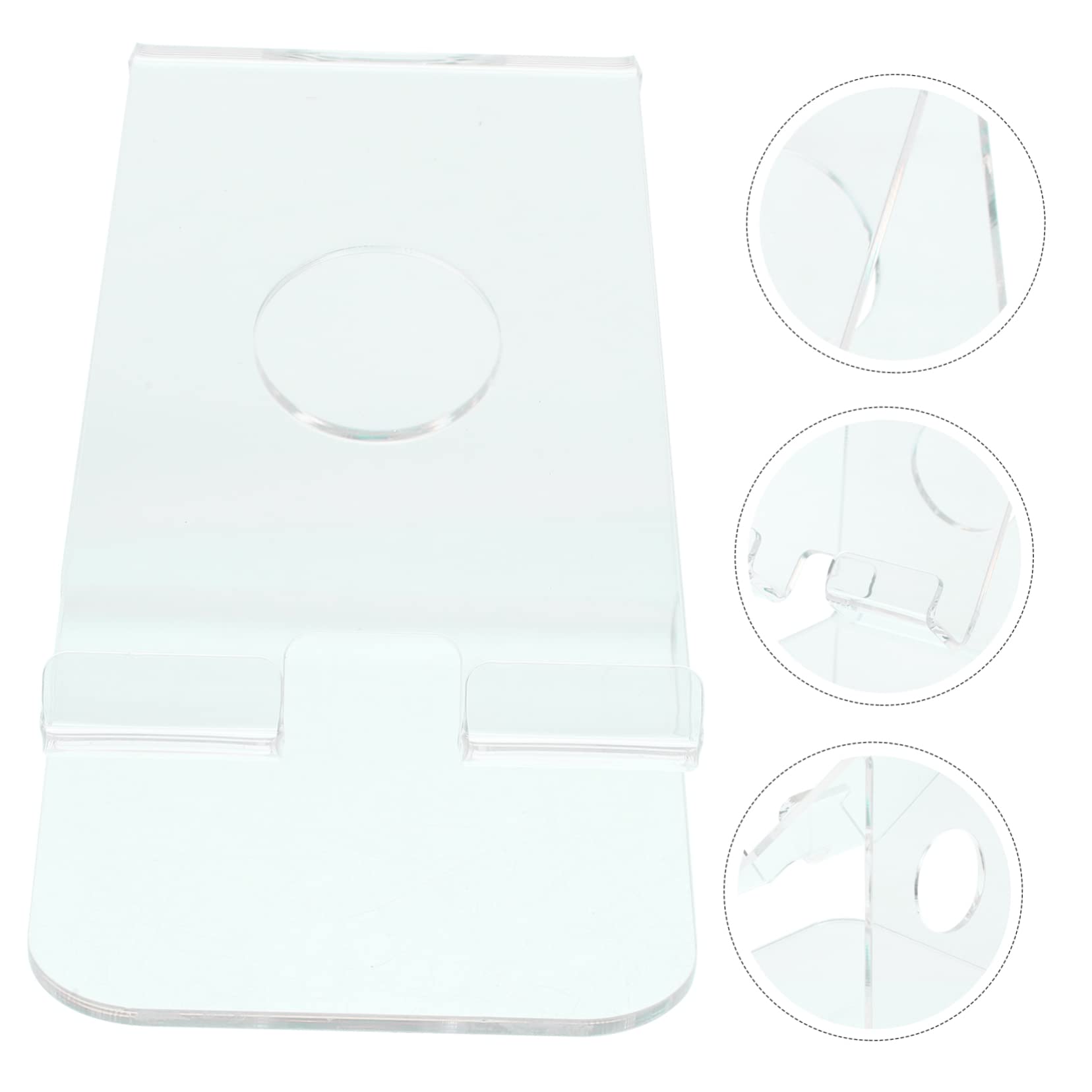 NUOBESTY 4pezzi Supporto Per Smartphone Acrilico Trasparente Porta Telefono Da Scrivania Elegante e Pratico Struttura Semplice e Design Ergonomico Per Visione Ottimale