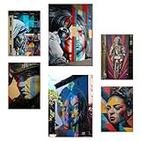 Nacnic-Set mit 6 Postern Graffiti-Straßenkunst, Nirvana, 