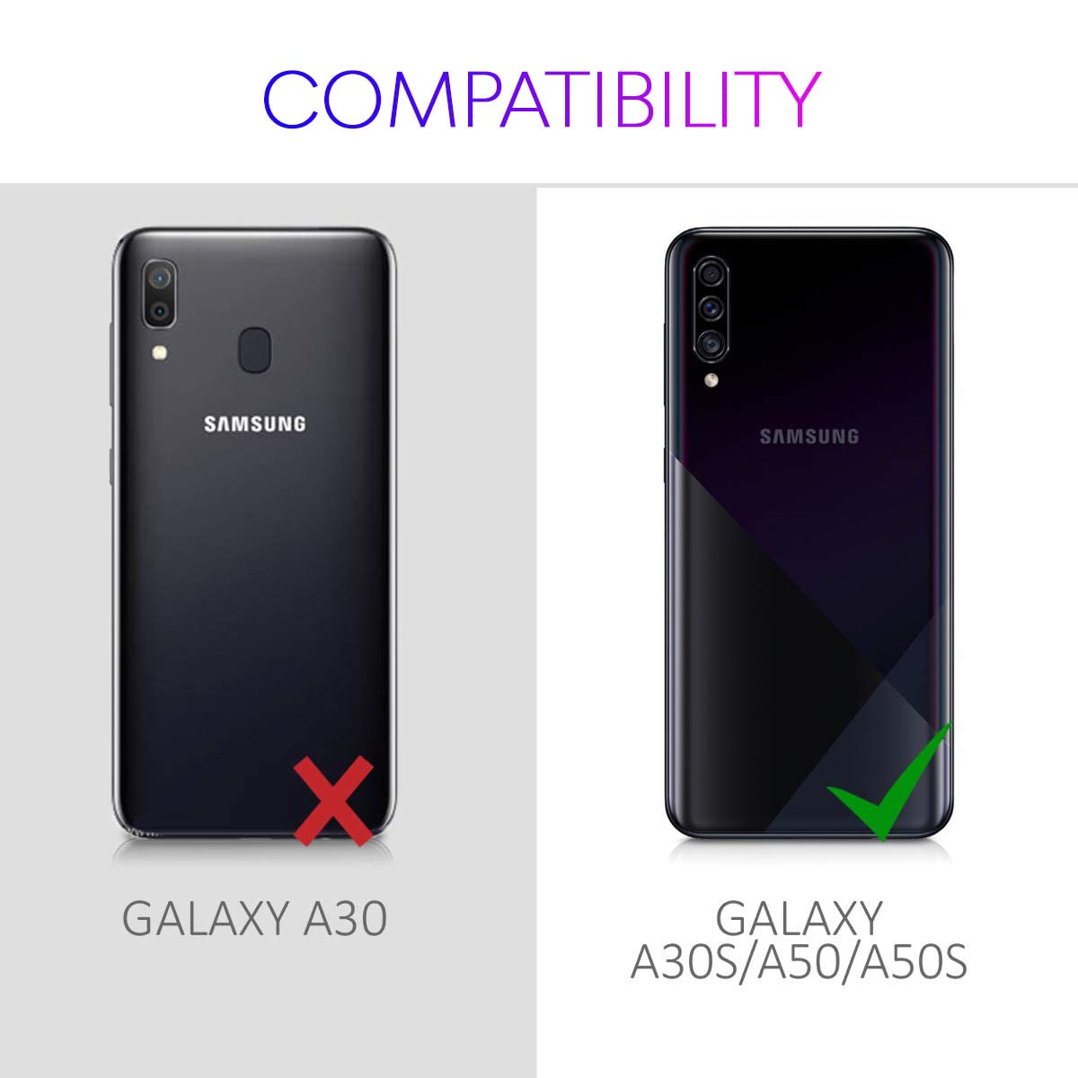 LIRAMARK Silicone Soft Back Cover Case for Samsung Galaxy A50 / A50s / A30s (Black) — Amazon image 2