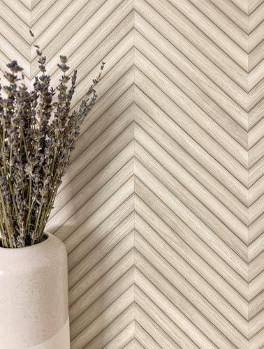 Newroom Tapete Beige Vliestapete Holz - Holztapete Modern Creme Grau...