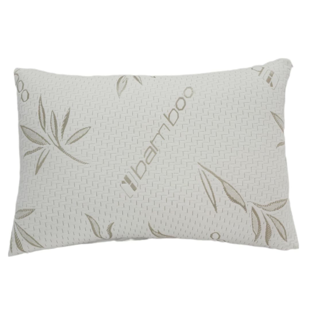 Original Shredded Gel Memory Foam Pillows for Back & Side Sleepers, Adjustable with Zipper Green Viscose of Bamboo Cover, Soft Bed Pillow for Sleeping-GREENGUARD Gold Certified- Queen