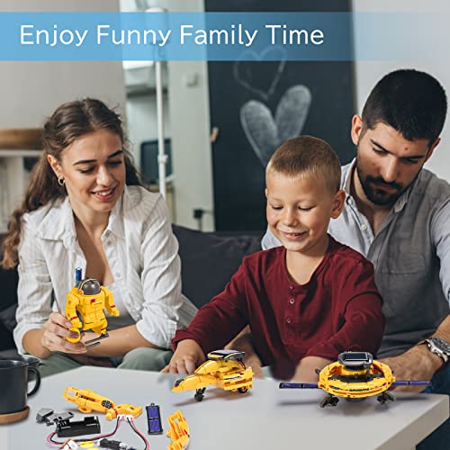 Science Kits For Kids Age 8-12, 6 In 1 Space Solar Robot Kit Stem Projects Build Your Own Robot With Solar Panel & Battery Power, Christmas Birthday Idea Gifts Toy For 9 10 11 12 Years Old Boy ,Girls #TOP4