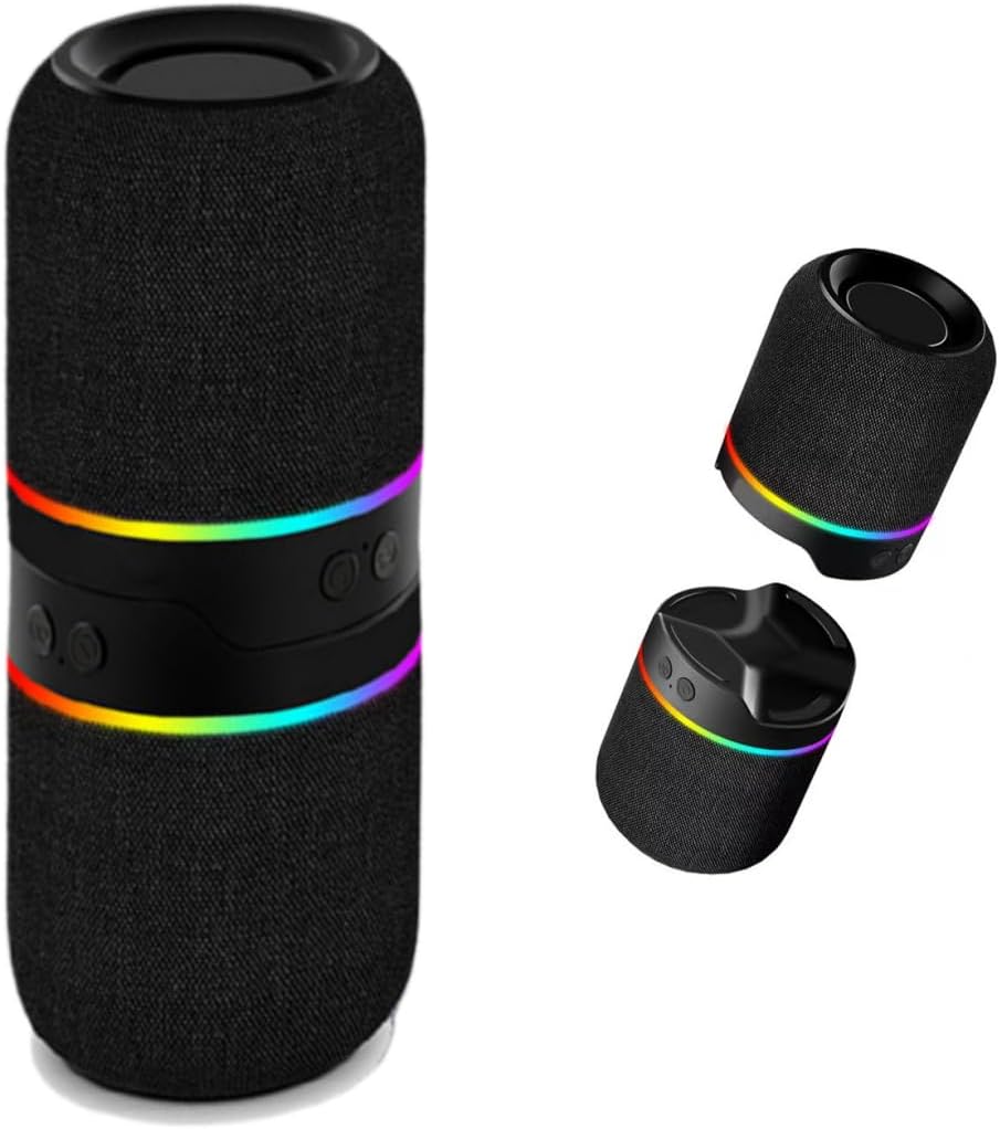 TWS Magnetic 2-in-1 Bluetooth Speaker, Splits into Two Separate Speakers for Stereo Sound or Combines into One, Individual or Shared Use, Bluetooth 5.3, Portable for Home Office Travel