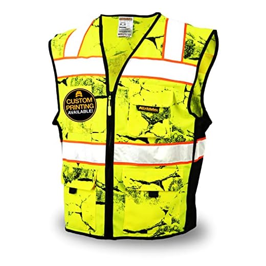 KwikSafety (Charlotte, NC) UNCLE WILLY’S WALL (Large Yellow)| 10 Pockets Class 2 ANSI High Visibility Reflective Safety Vest Heavy Duty Mesh with Zipper HiVis for Construction Work HiViz Men