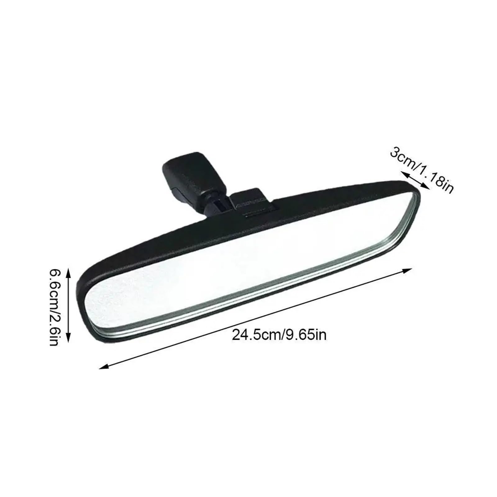 Specchietto Da Trucco Per Auto - Da Appendi Al Retrovisore, 16.7x11 Cm, Acciaio Inox, Per Makeup In Viaggio - Foto 14