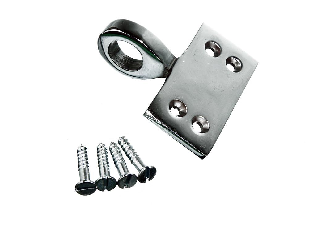 Onestopdiy.com Silver 1 X Sash Window Lift Eye Pole Hook Ring Pull Chromed - Elegant Window Accessory