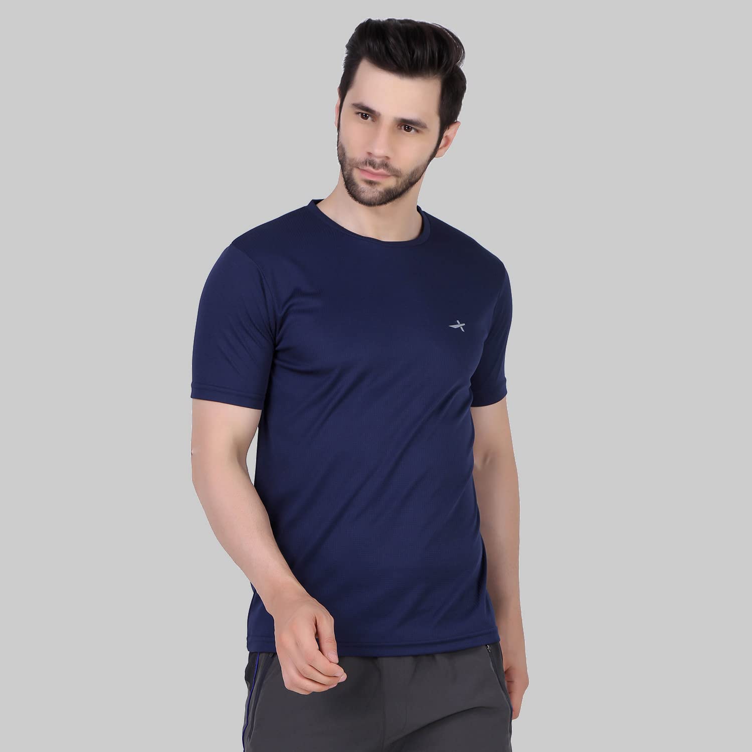Vector XVector X OMT-168 Men's Polyester Half Sleeve Round Neck T-Shirt Loyal Blue