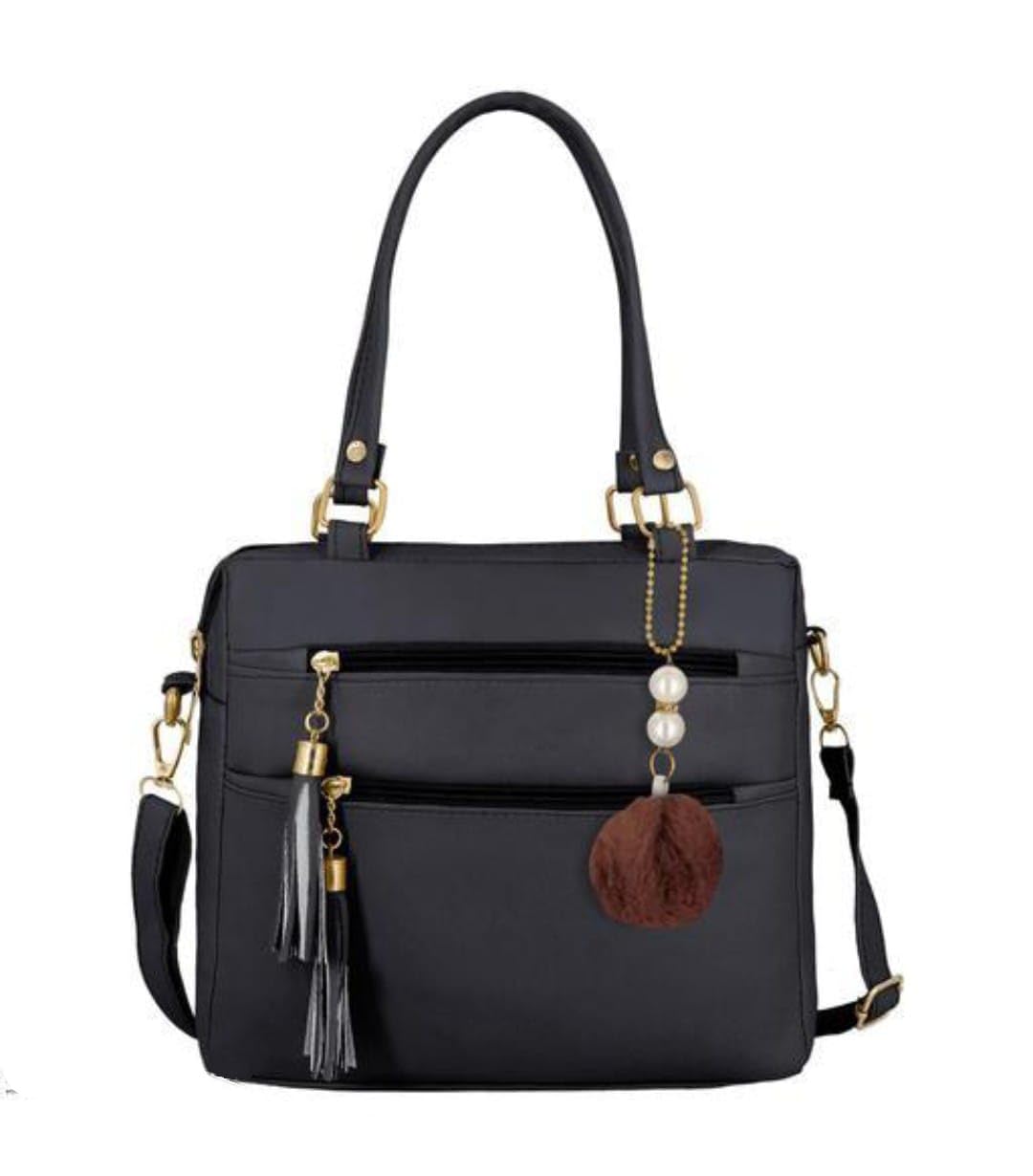 women's pu leather handbag shoulder bag hand held bag with long strap queen collection simple sober and stylish (HB5)