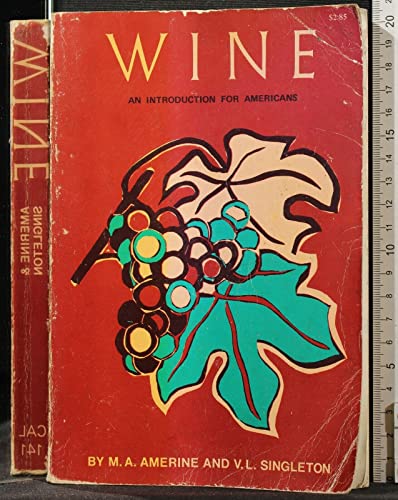 Wine: An Introduction for Americans 0520000188 Book Cover