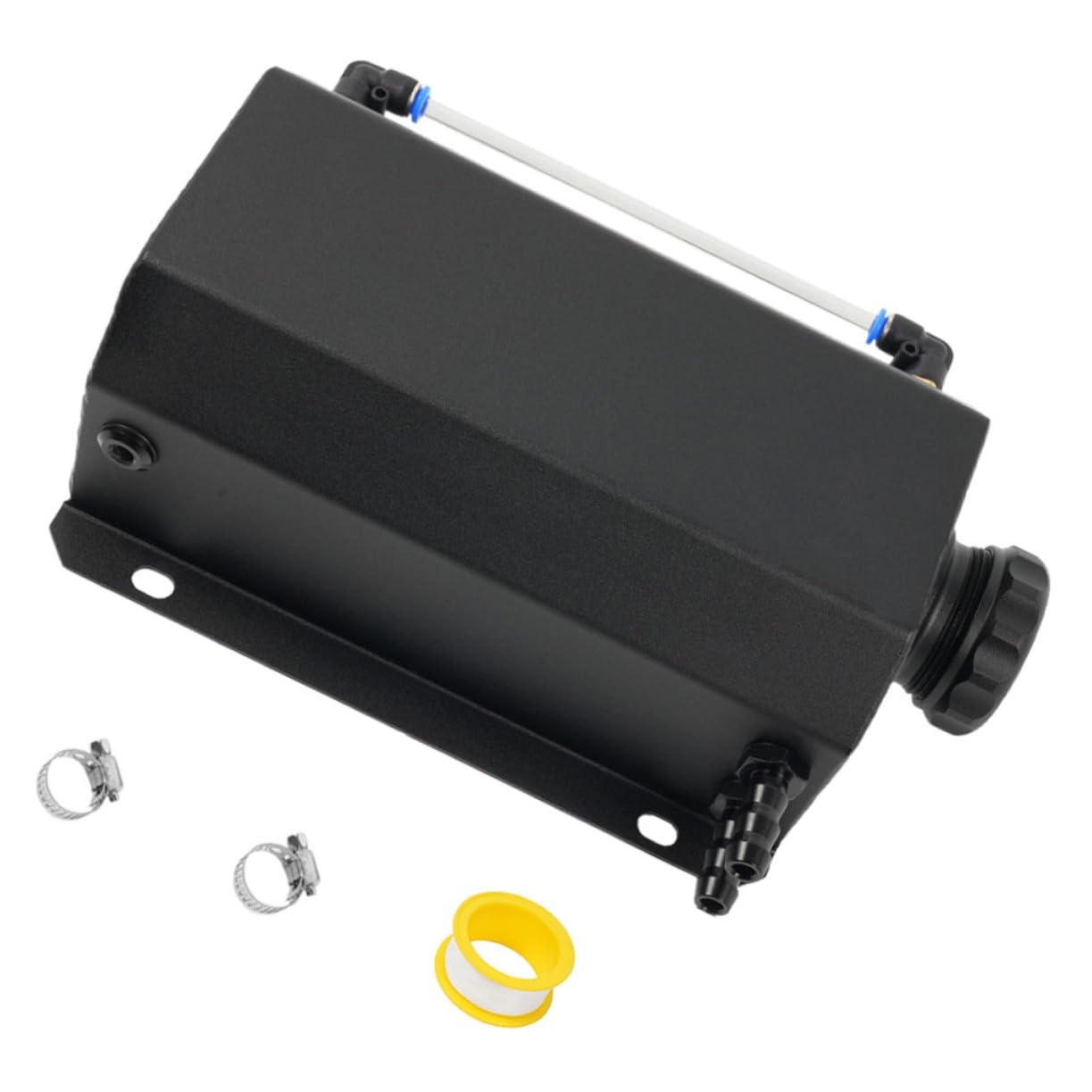 Séparateur D'huile 2 L en Acier et Aluminium pour Récupération D'huile Moteur, Gestion, Réservoir de Récupération Adapté à Voiture et Liquide de Refroidissement