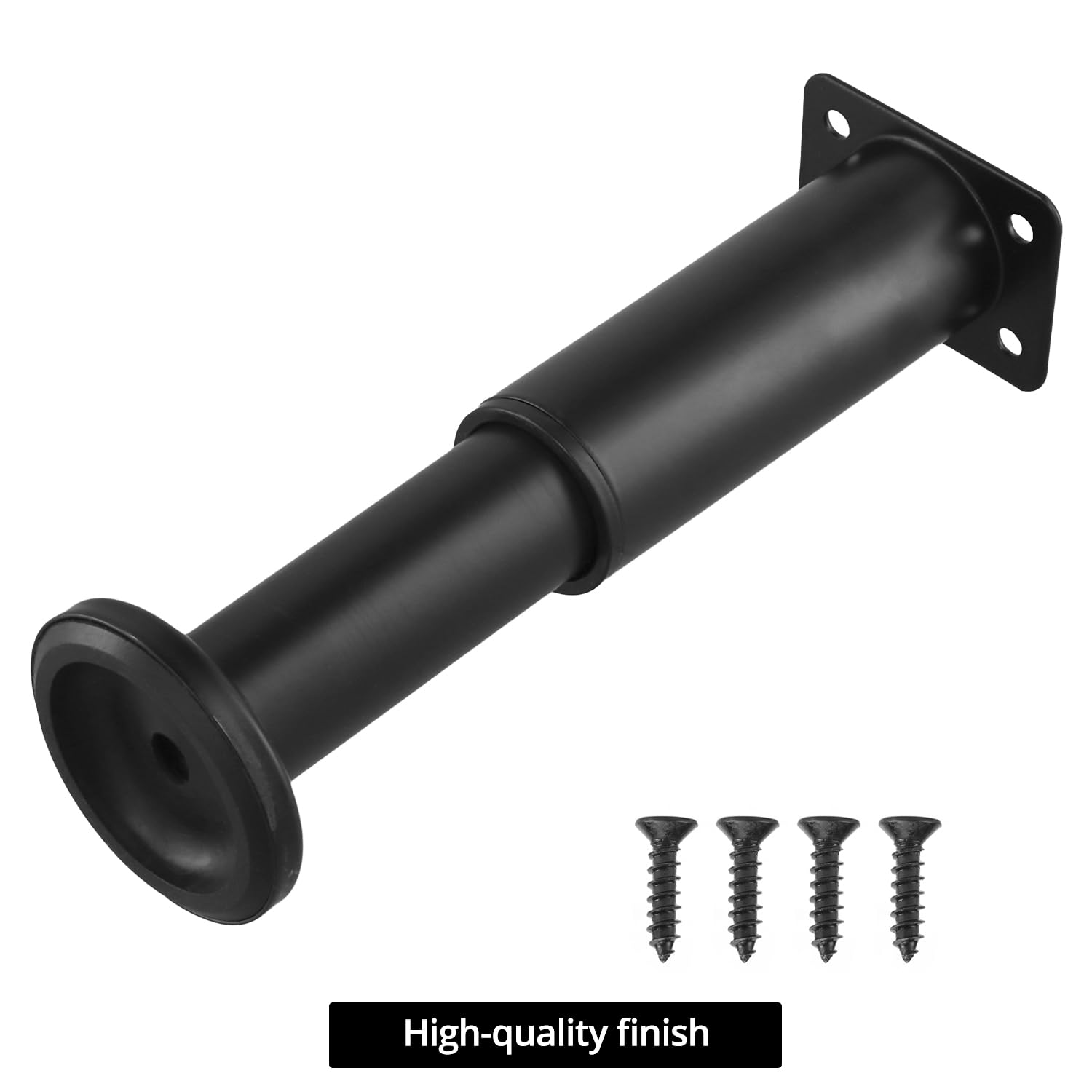 QWORK® 4 pieces adjustable furniture feet set 12cm-18cm, cold-rolled steel, including screws, for TV cabinet cabinet, sofa - Image 3