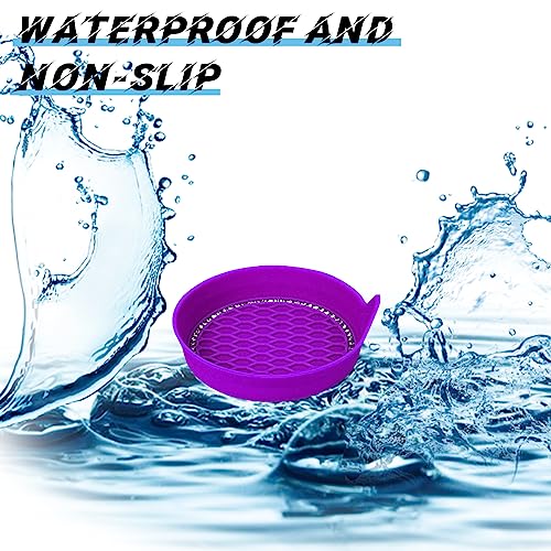 Dessous de verre en silicone violet foncé pour voiture x4 - 5