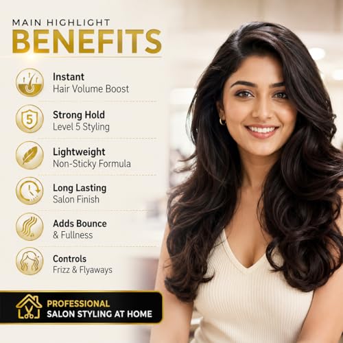 Image of Hair Pure Keravolume Hair Volumizing Mousse Enrich with Keratin for Men & Women | Strong Hold Hair Styling Mousse | Long Lasting Volume & Shine | Non-Sticky Lightweight Formula | All Hair Types | 300ml