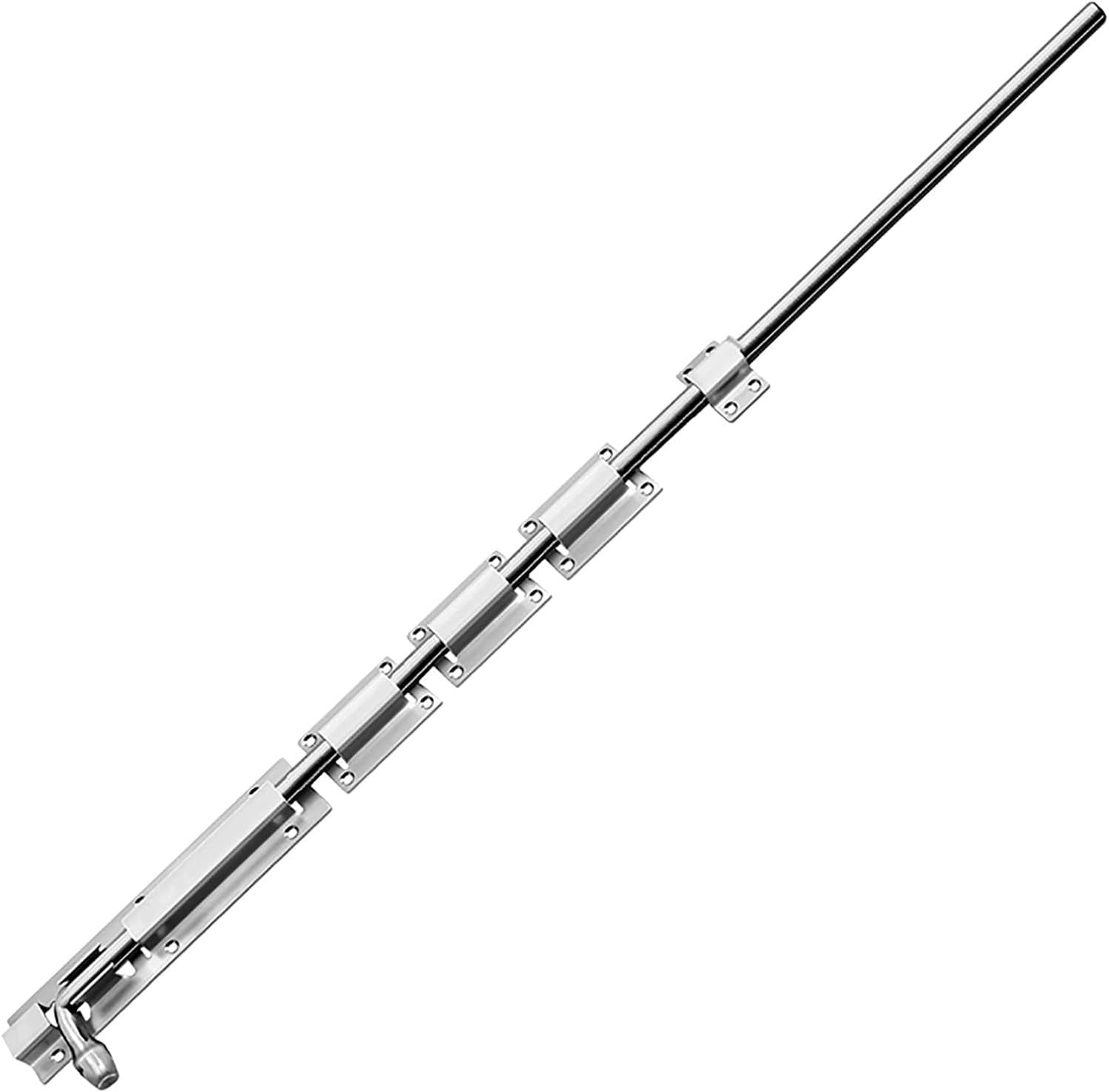 Door Lock Latch, Solid Cast Stainless Steel Sliding Bolt Padlock for Doors, Windows, Wooden Fences, Brushed Finish Slide Latchs with Screws(19cm)