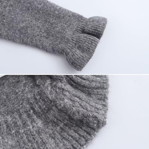 FindThy Women’s Cropped Cardigan Sweater Trendy Crewneck Ruffle Long Sleeve Button Down Knitwear Tops4