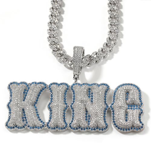 Custom Chain Iced Out Pendant Name Plate Necklaces with Rope Chain Custom Pendant for Men Hip Hop Name Chains for Rapper